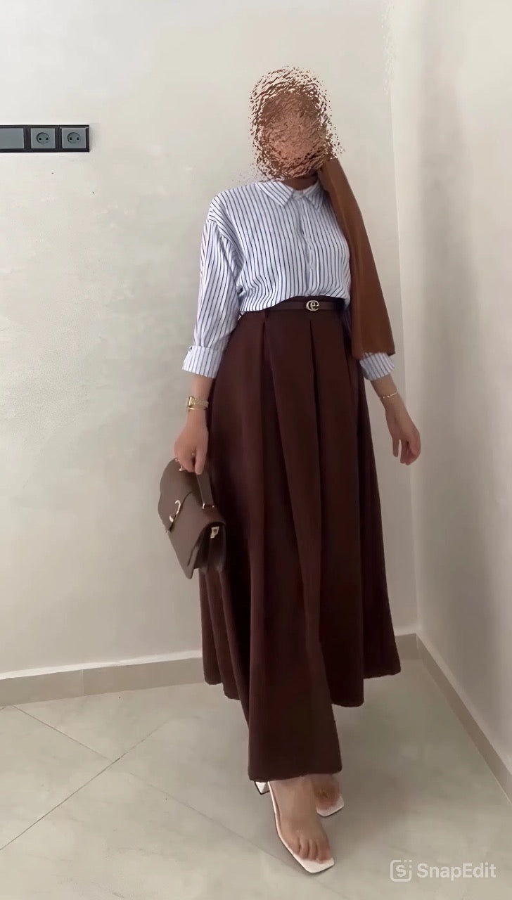 { PROMO }Ensemble Mon Joli Style 🖤😍 jube et chemise & Ceinture cadeau 🎁